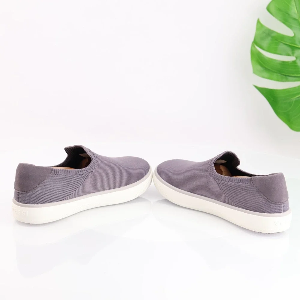 Vessi Womens Boardwalk Slip-On Sneakers Size 7 Waterproof Gray Granite Flat Shoe